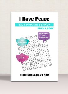 "I Have Peace" - Say It Phrase Search Puzzle book